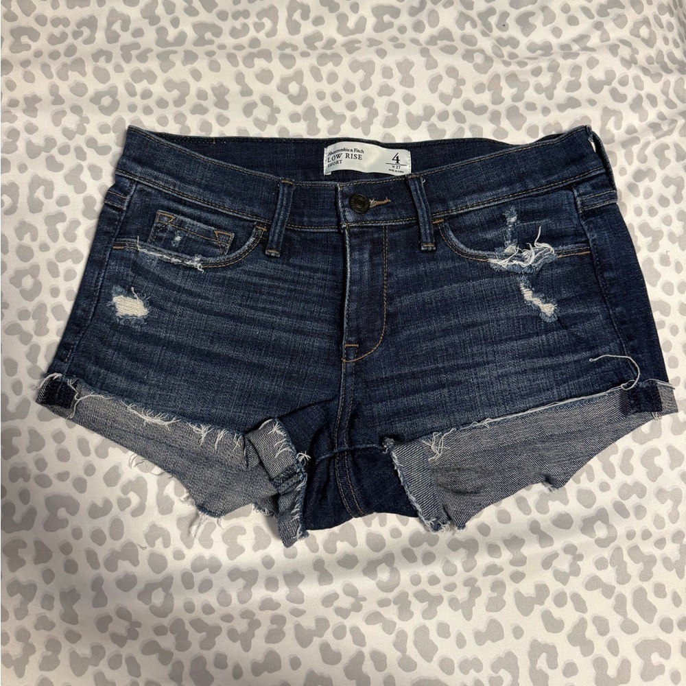 Abercrombie & Fitch low rise Blue Jean Shorts